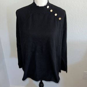 NWT Micheal Kors black light weight sweater, gold buttons great layering piece